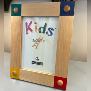 Vintage KIDS LOFT Colorful Wood Picture Frame by Malden International 5x7” Photo